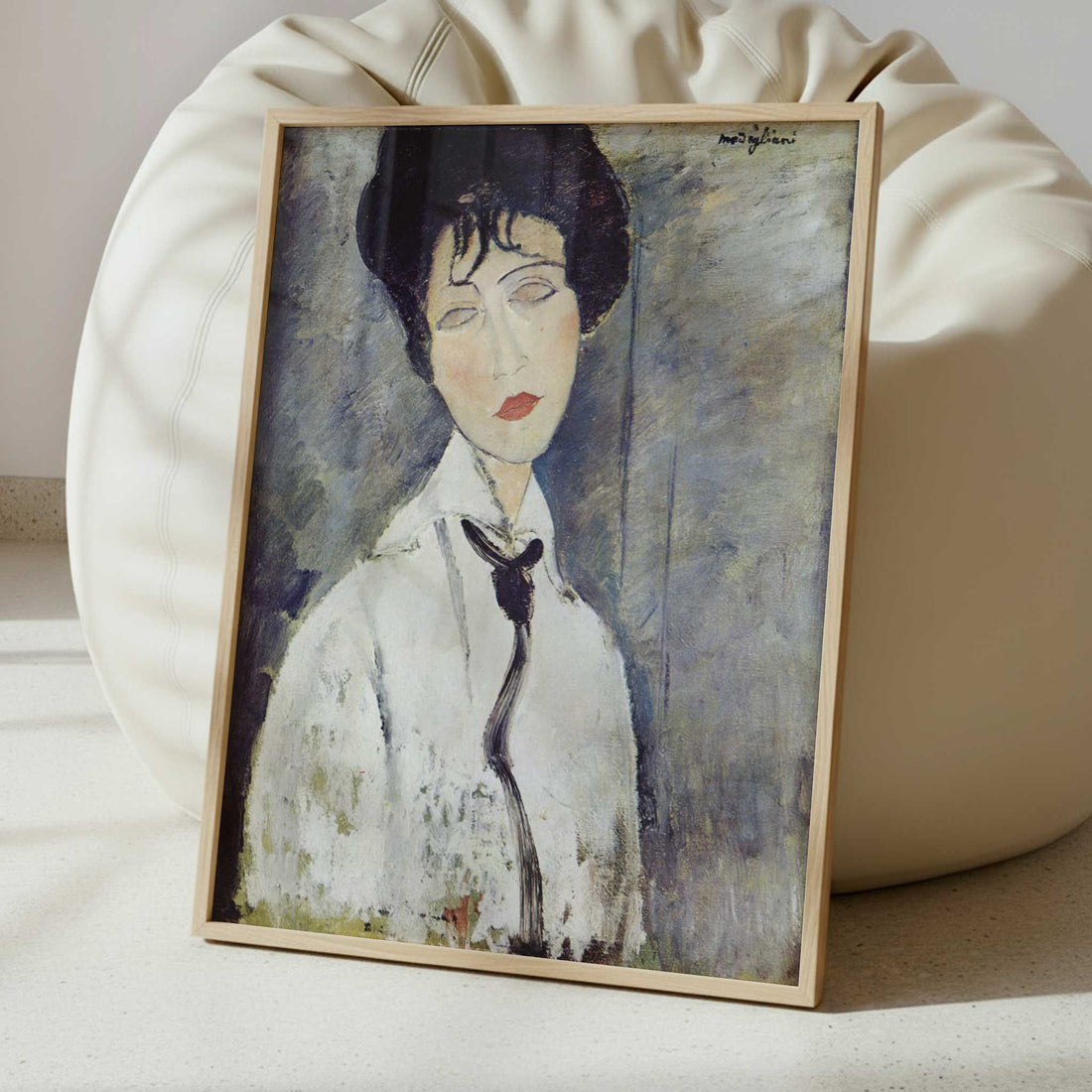 Woman with a Black Necklace (1917) by Amedeo Modigliani – Art Print - Interior inspiration
