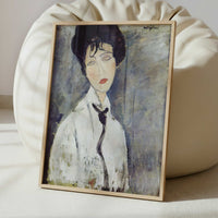 Woman with a Black Necklace (1917) by Amedeo Modigliani – Art Print - Interior inspiration