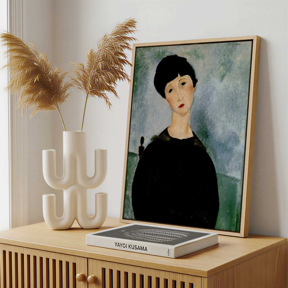Framed Canvas - Framed canvas in a stylish interior setting