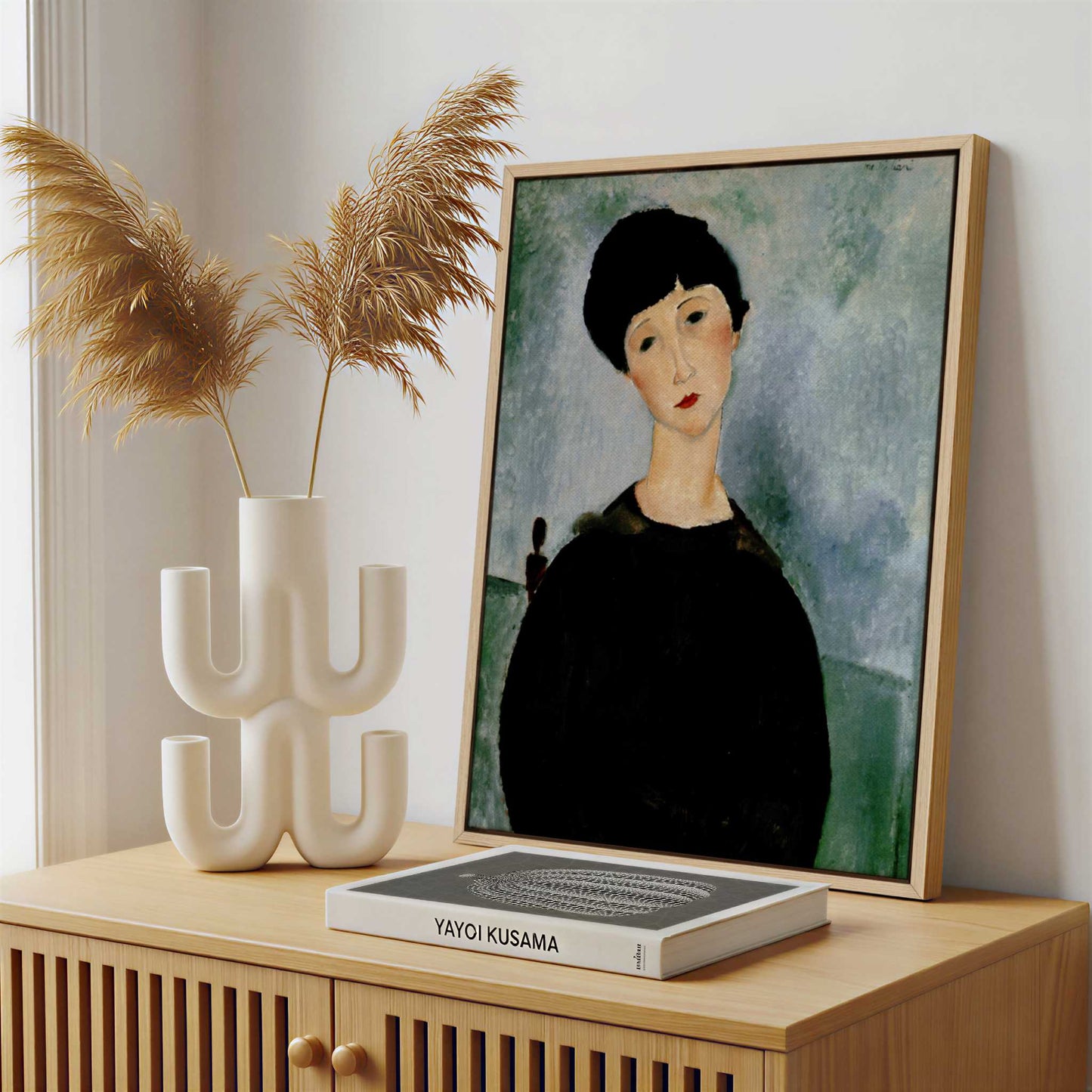 Framed Canvas - Framed canvas in a stylish interior setting