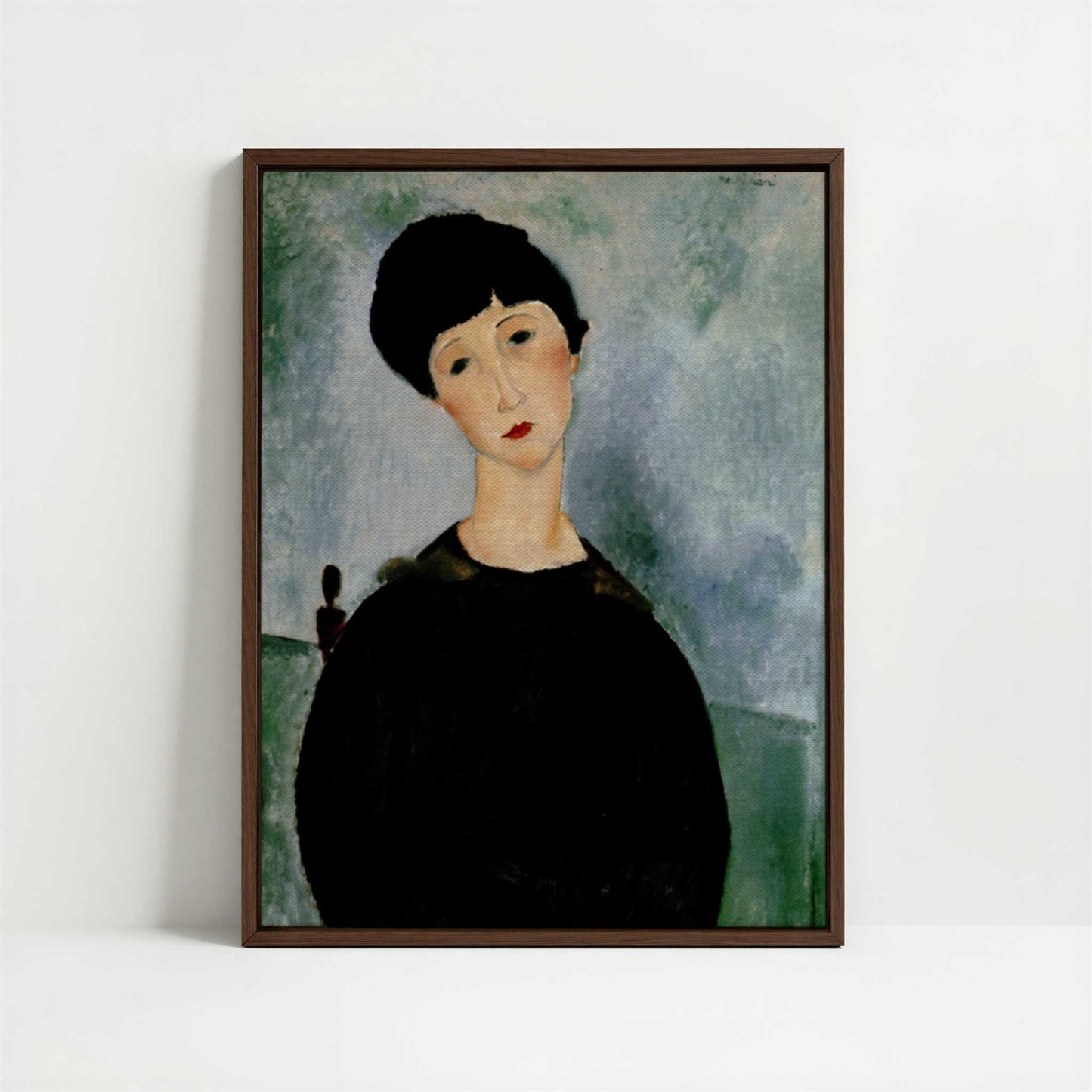 Framed Canvas - Framed canvas in dark wood color frame