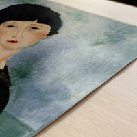 Young Girl (1918) by Amedeo Modigliani – Art Print - Close-up detail of the art print