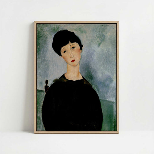Framed Canvas - Framed canvas in oak color frame