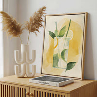 Framed Canvas - Framed canvas in a stylish interior setting