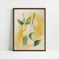 Framed Canvas - Framed canvas in dark wood color frame