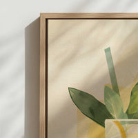 Framed Canvas - Close-up detail and texture of the framed canvas