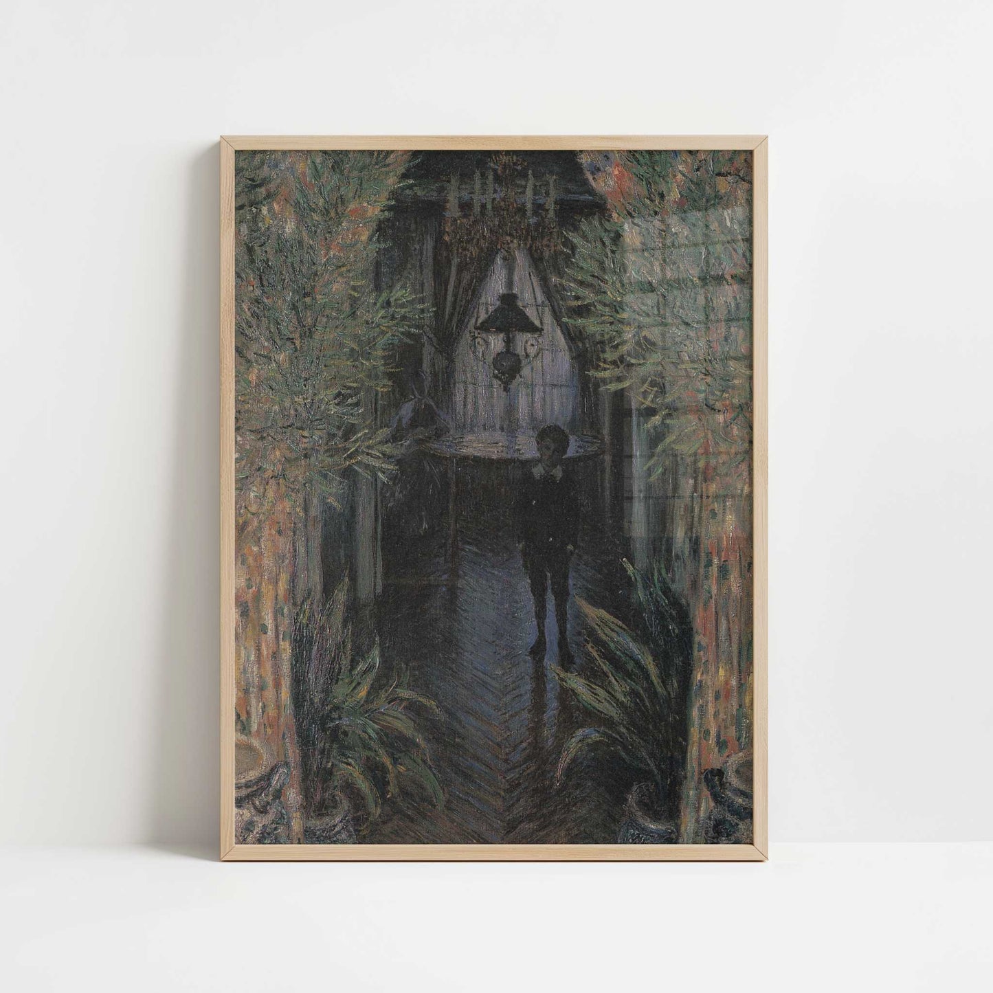 A Corner of the Apartment (1875) by Claude Monet – Art Print - Art print in oak frame