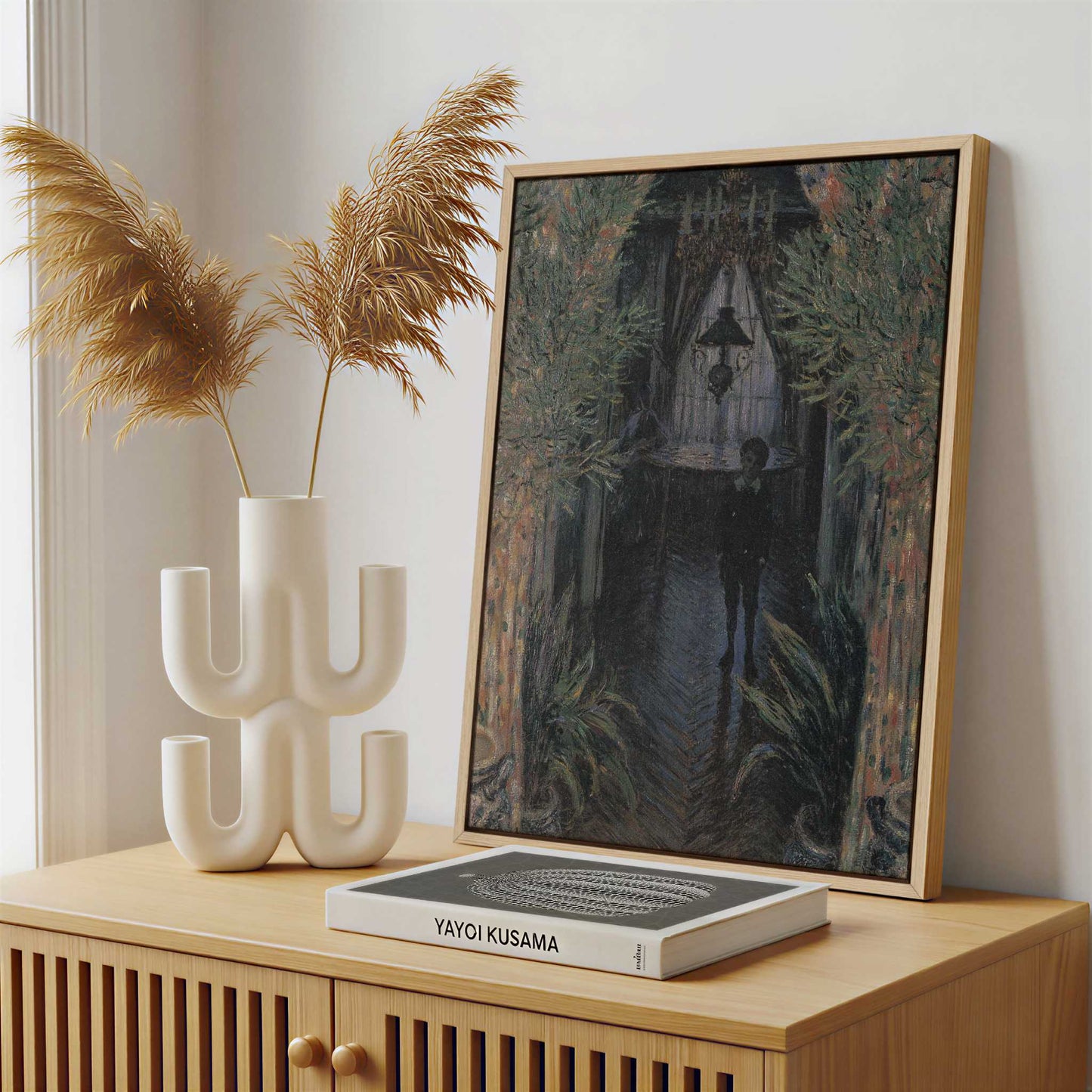 Framed Canvas - Framed canvas in a stylish interior setting