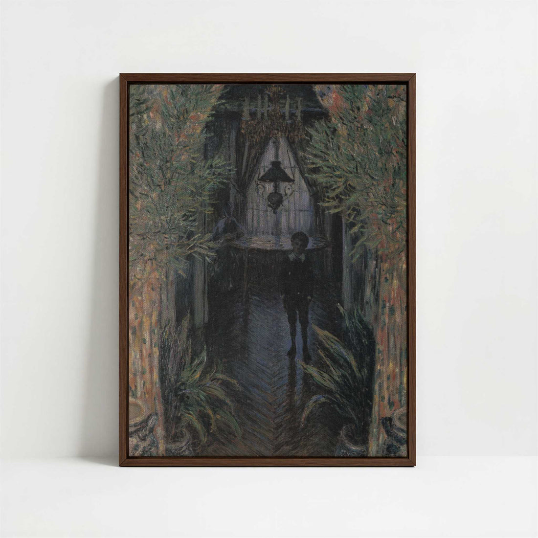 Framed Canvas - Framed canvas in dark wood color frame