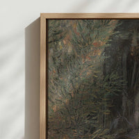 Framed Canvas - Close-up detail and texture of the framed canvas
