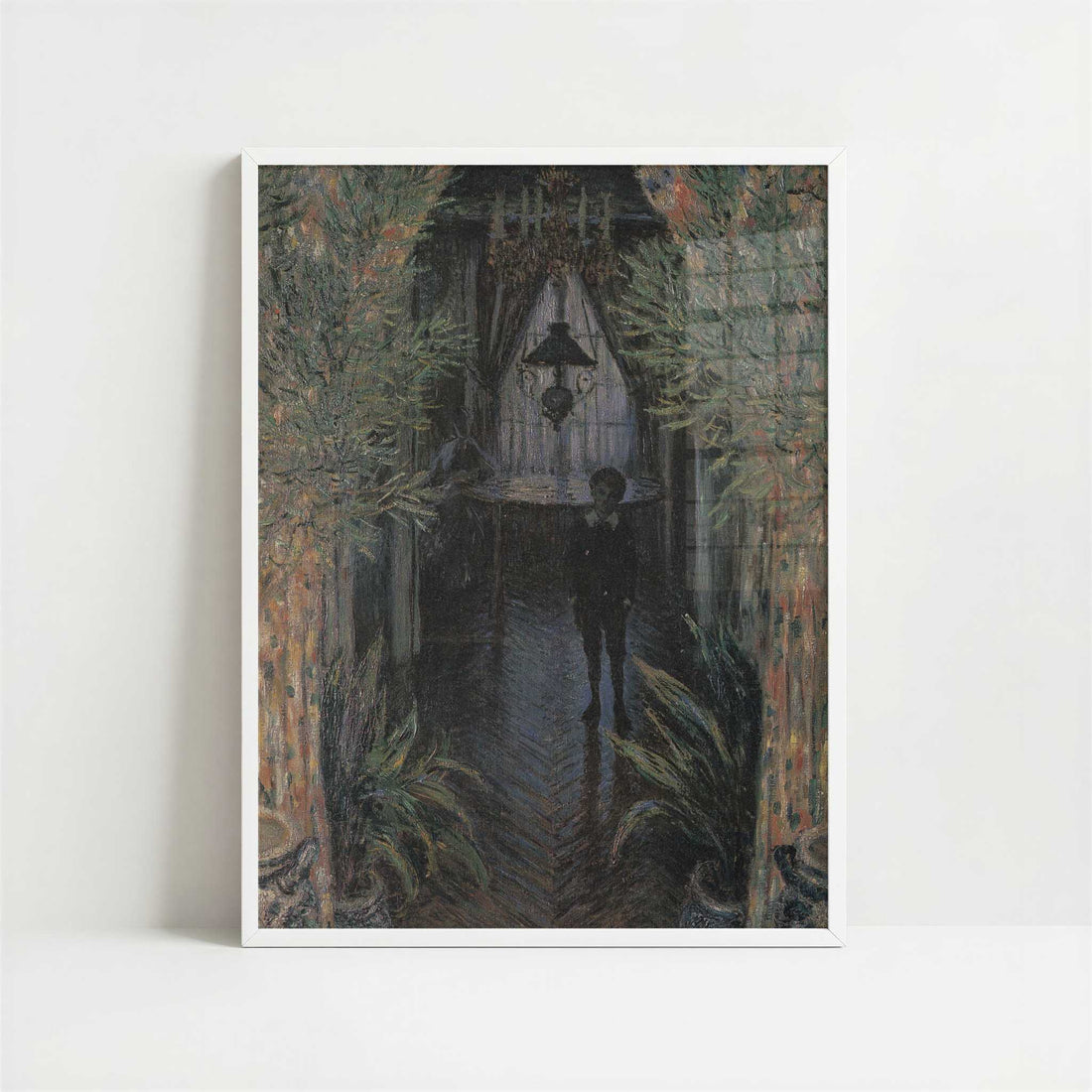 A Corner of the Apartment (1875) by Claude Monet – Art Print - Art print in white frame