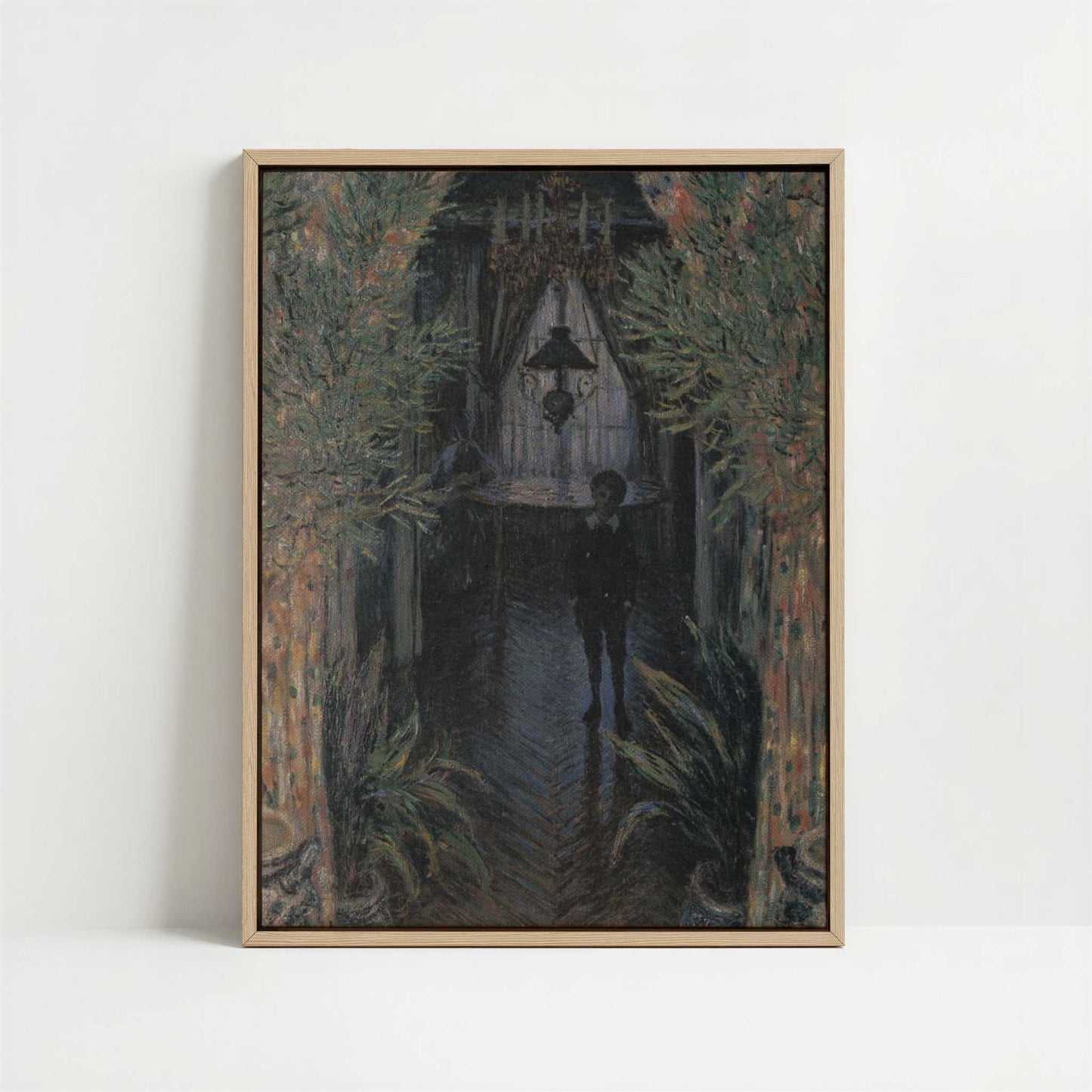 Framed Canvas - Framed canvas in oak color frame