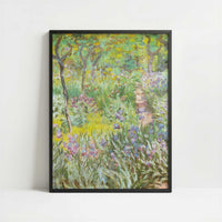 Artist's Garden at Giverny (1900) by Claude Monet – Art Print - Art print in black frame