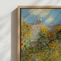 Framed Canvas - Close-up detail and texture of the framed canvas