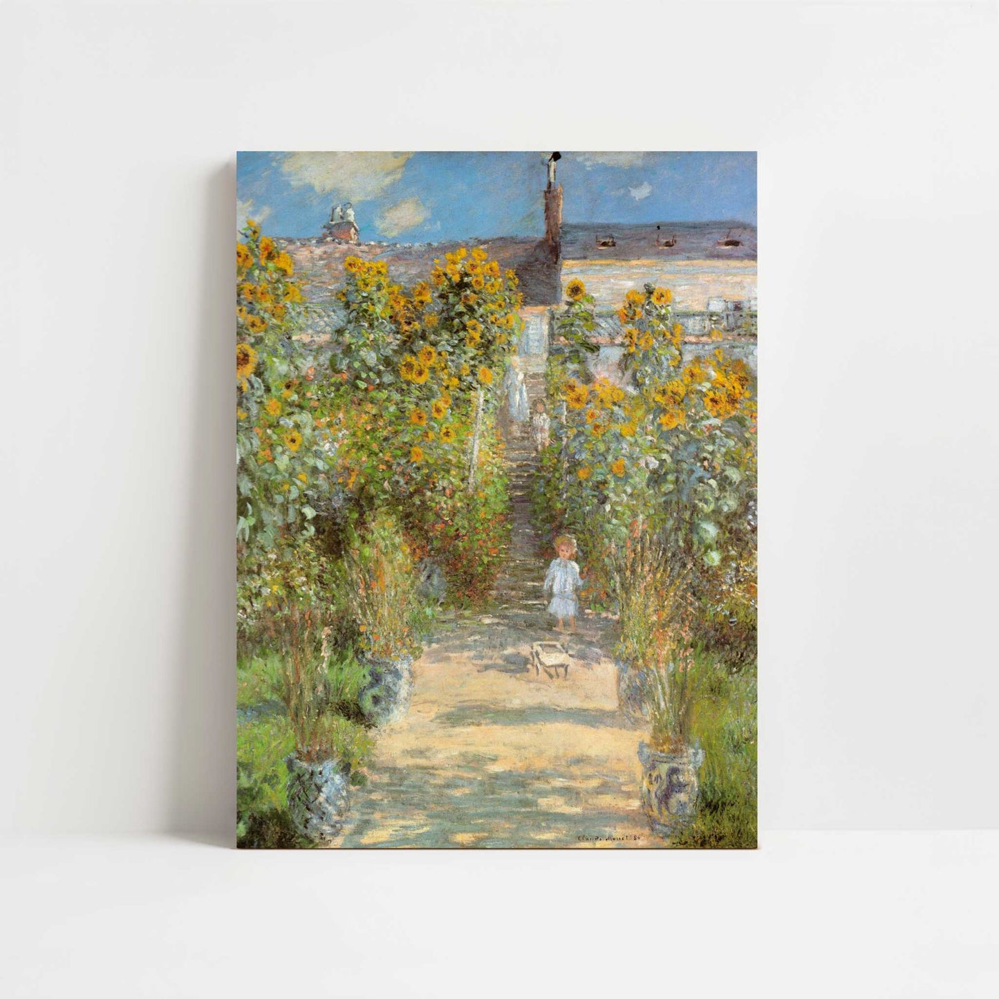 Artist's Garden at Vétheuil (1880) by Claude Monet – Art Print - Unframed art print
