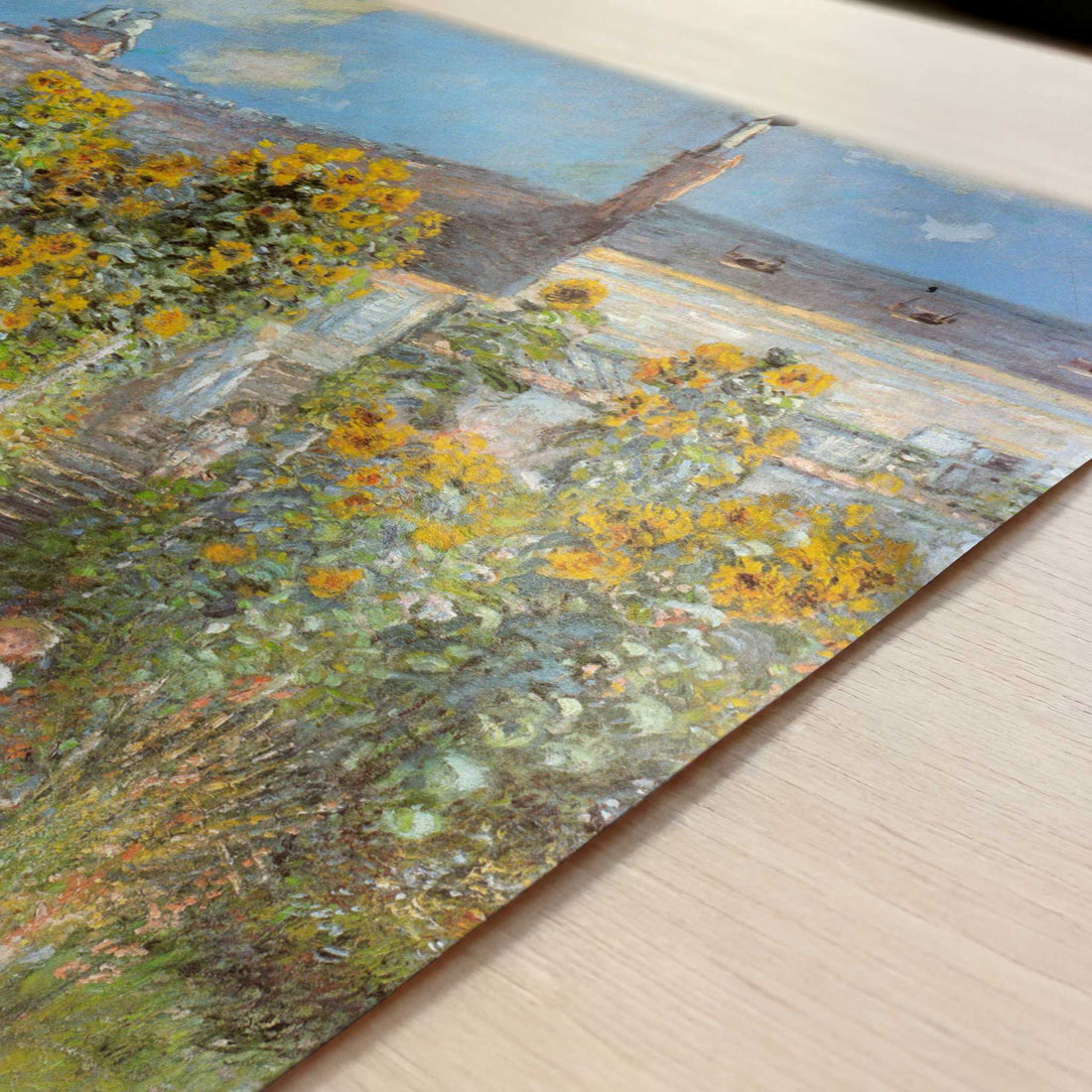 Artist's Garden at Vétheuil (1880) by Claude Monet – Art Print - Close-up detail of the art print