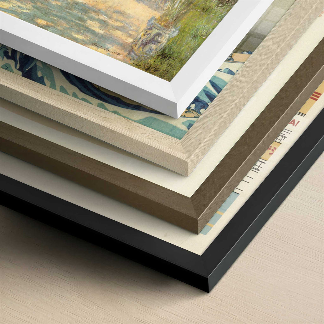 Artist's Garden at Vétheuil (1880) by Claude Monet – Art Print - Close-up detail of the different frames