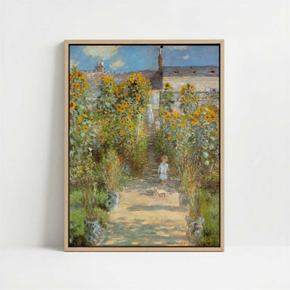 Framed Canvas - Framed canvas in oak color frame