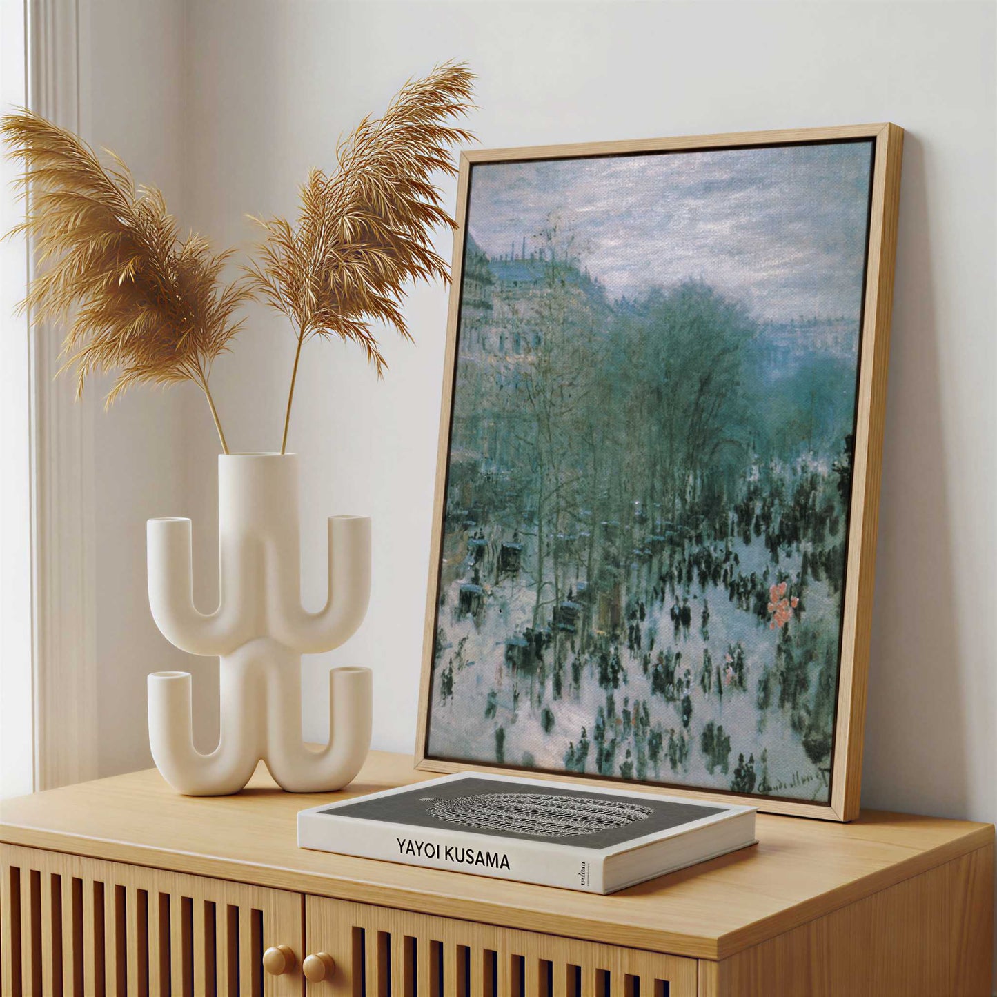 Framed Canvas - Framed canvas in a stylish interior setting