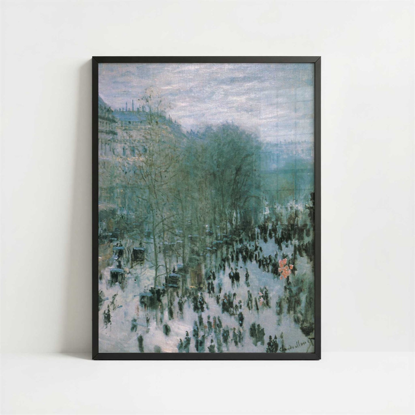 Boulevard des Capucines (1873) by Claude Monet – Art Print - Art print in black frame