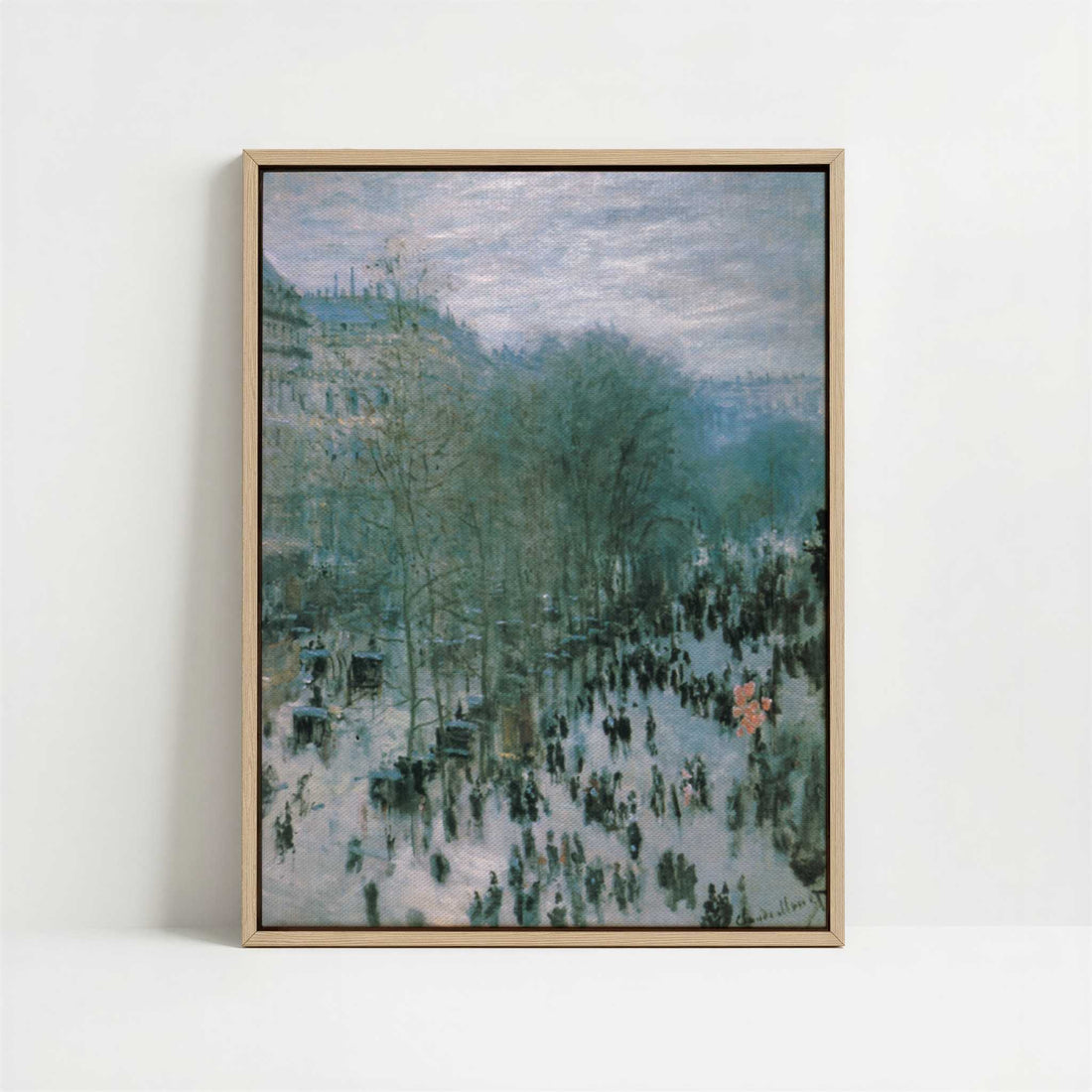 Framed Canvas - Framed canvas in oak color frame