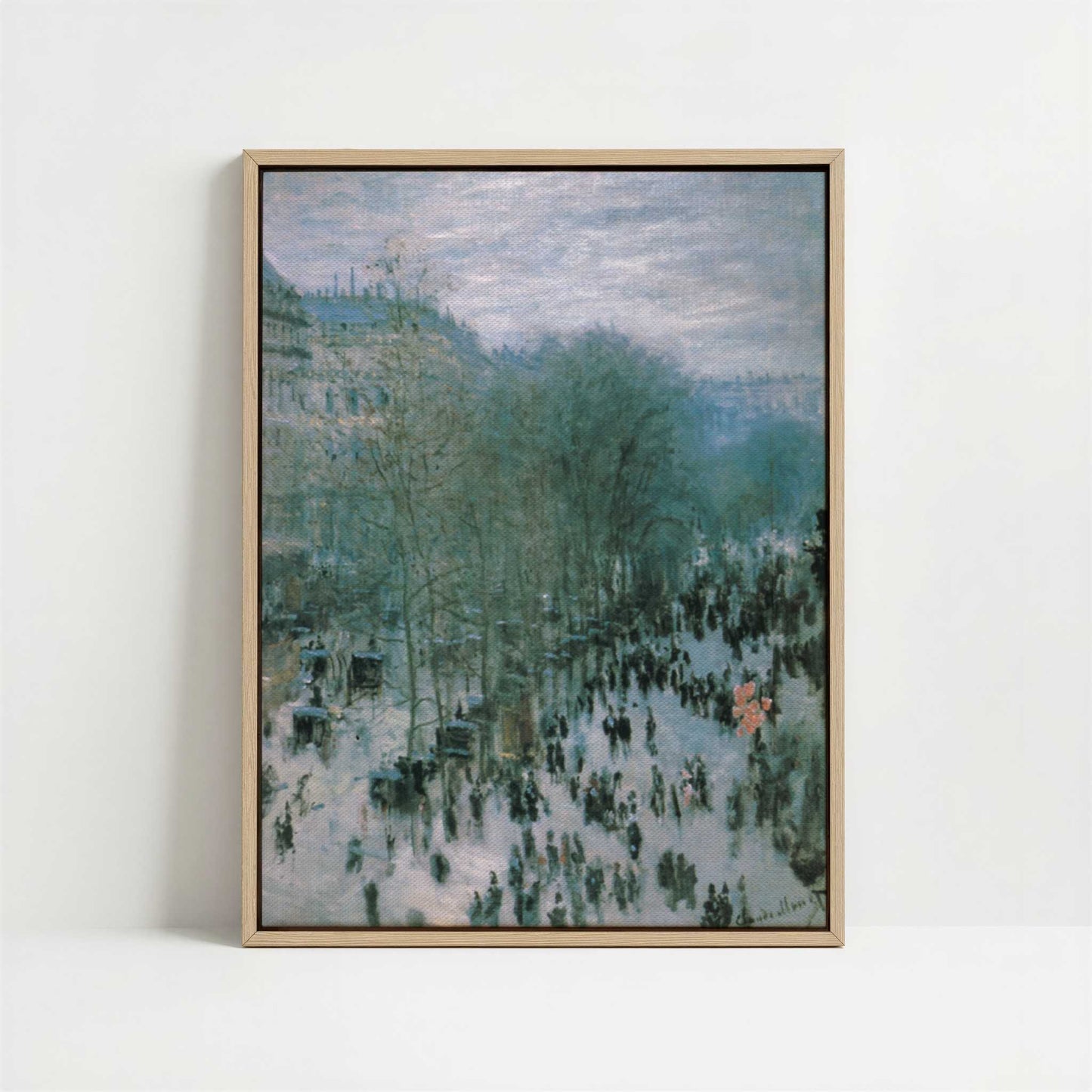 Framed Canvas - Framed canvas in oak color frame