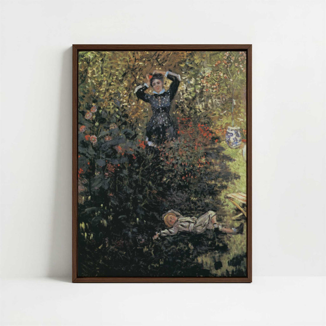 Framed Canvas - Framed canvas in dark wood color frame