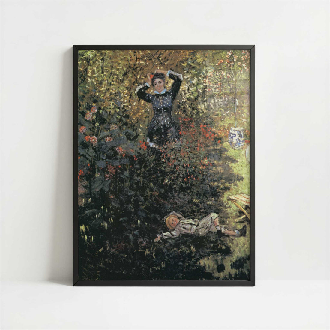 Camille & Jean (1873) by Claude Monet – Art Print - Art print in black frame