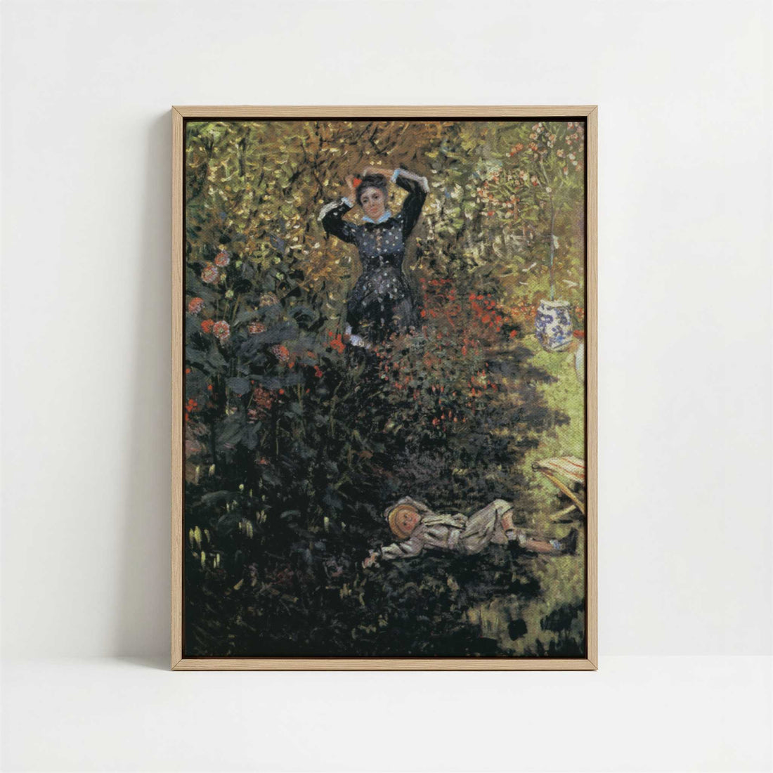 Framed Canvas - Framed canvas in oak color frame
