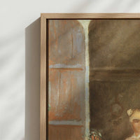 Framed Canvas - Close-up detail and texture of the framed canvas
