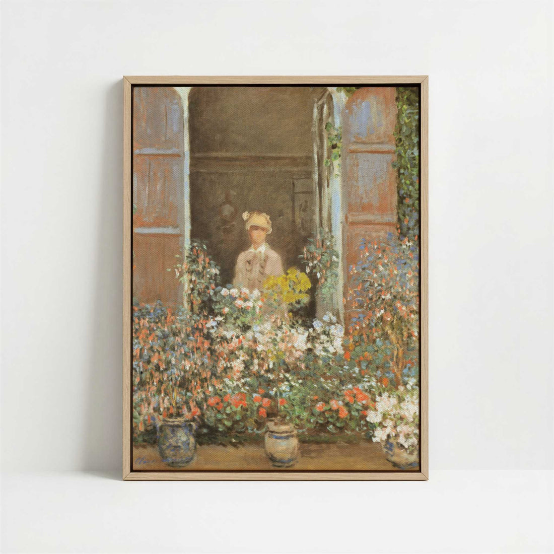 Framed Canvas - Framed canvas in oak color frame
