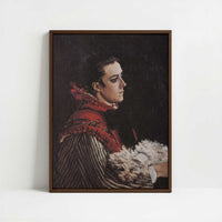 Framed Canvas - Framed canvas in dark wood color frame