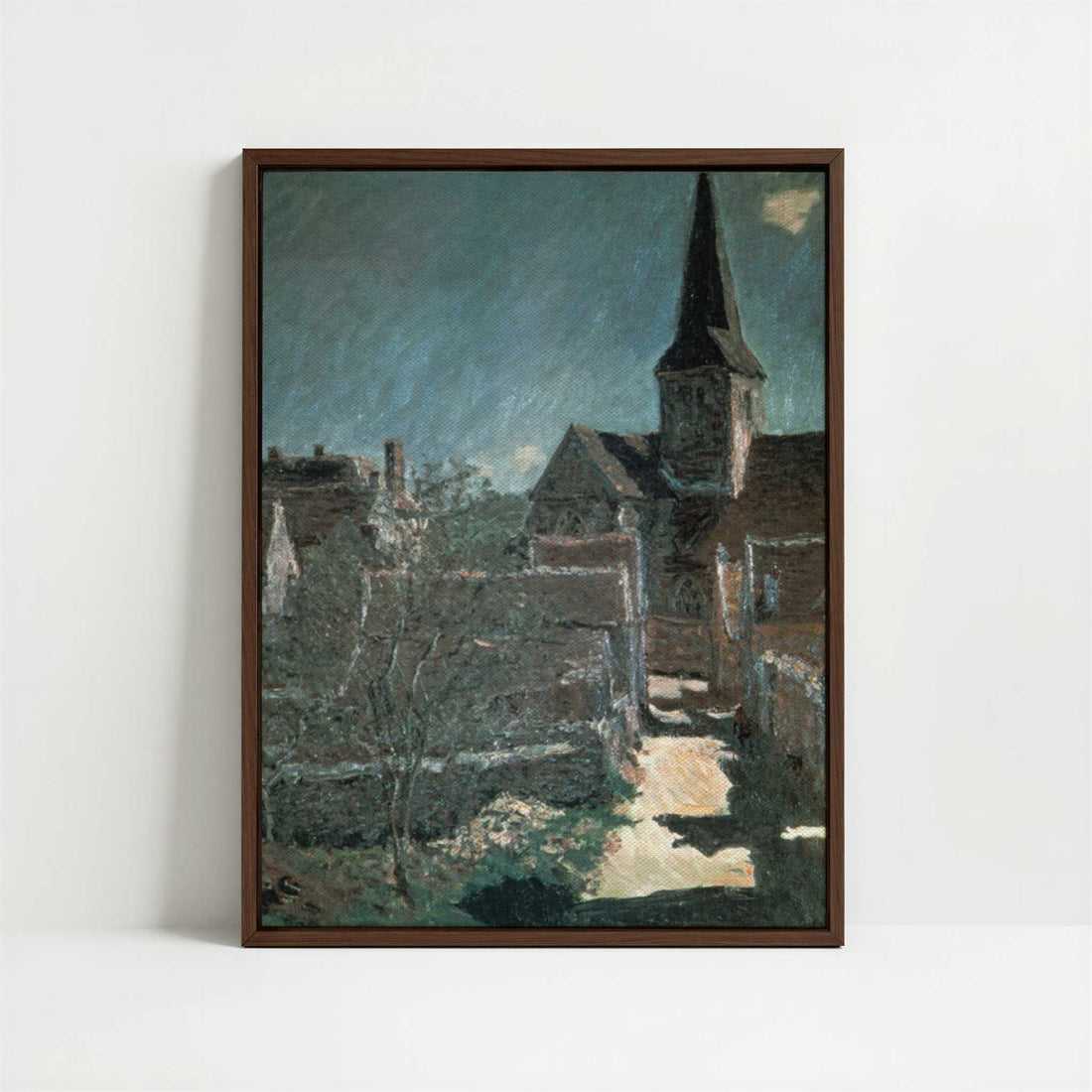 Framed Canvas - Framed canvas in dark wood color frame