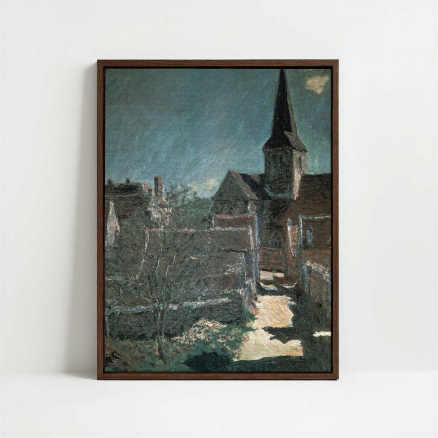 Framed Canvas - Framed canvas in dark wood color frame