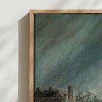 Framed Canvas - Close-up detail and texture of the framed canvas