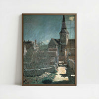 Church at Bellecoeur (1885) by Claude Monet – Art Print - Art print in dark wood frame