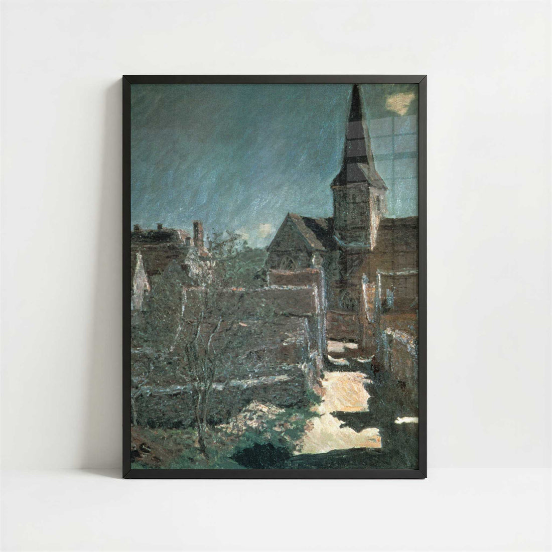 Church at Bellecoeur (1885) by Claude Monet – Art Print - Art print in black frame