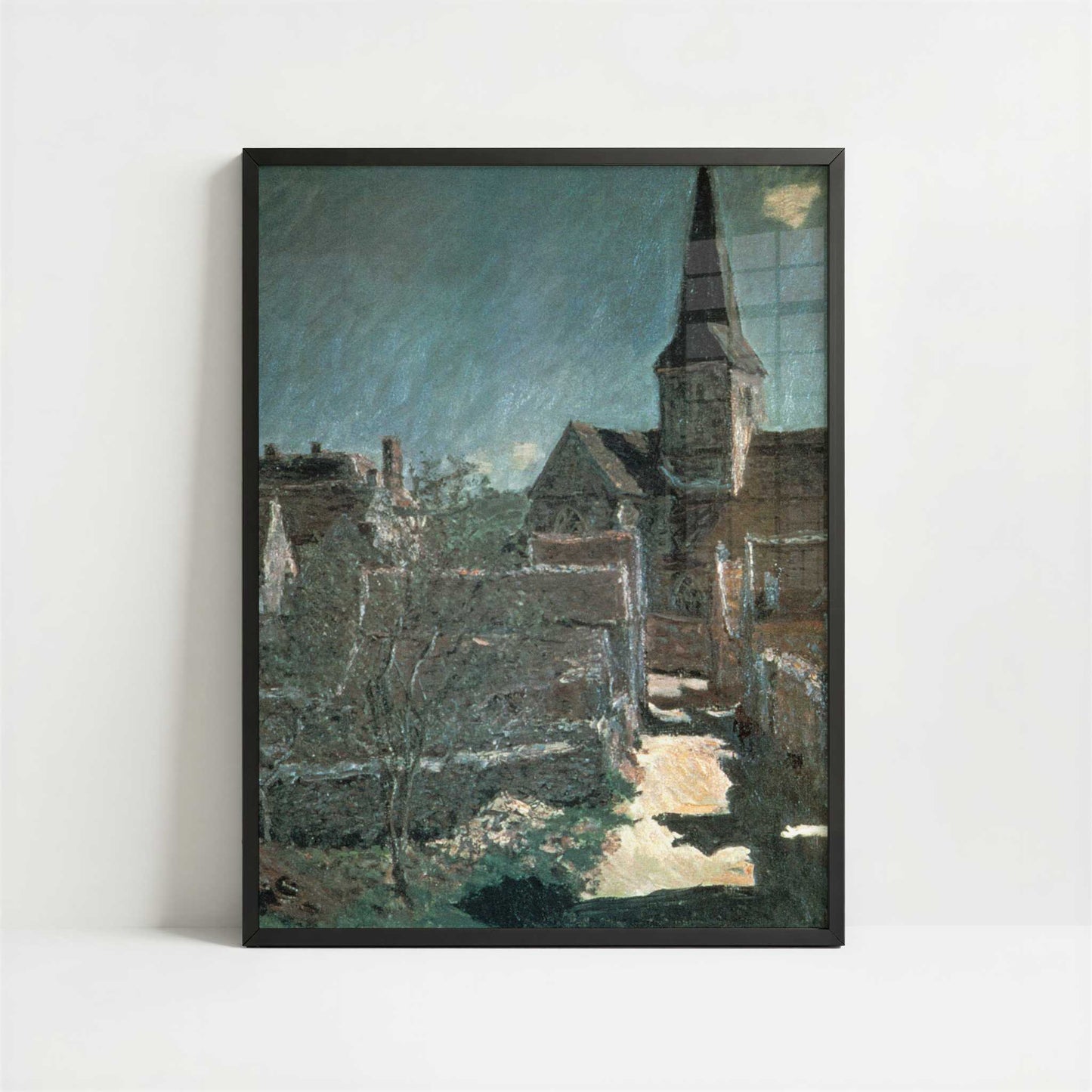 Church at Bellecoeur (1885) by Claude Monet – Art Print - Art print in black frame
