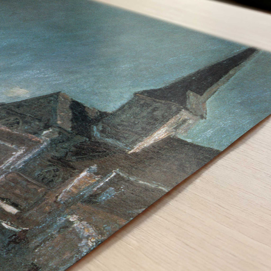 Church at Bellecoeur (1885) by Claude Monet – Art Print - Close-up detail of the art print