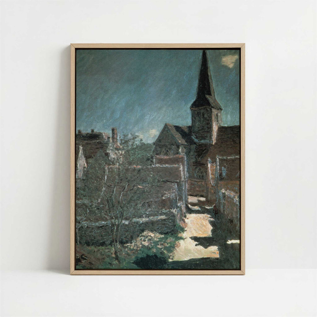 Framed Canvas - Framed canvas in oak color frame