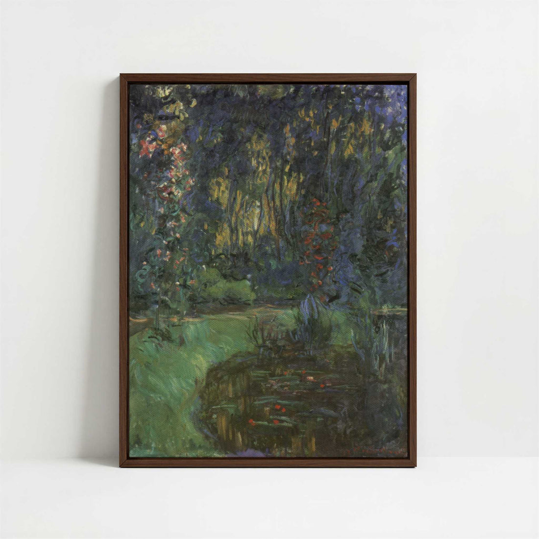 Framed Canvas - Framed canvas in dark wood color frame