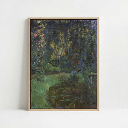 Framed Canvas - Framed canvas in oak color frame