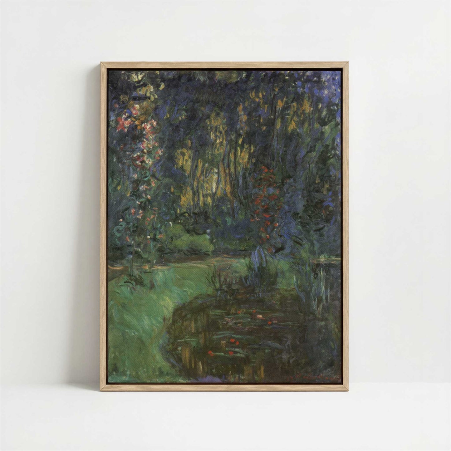 Framed Canvas - Framed canvas in oak color frame
