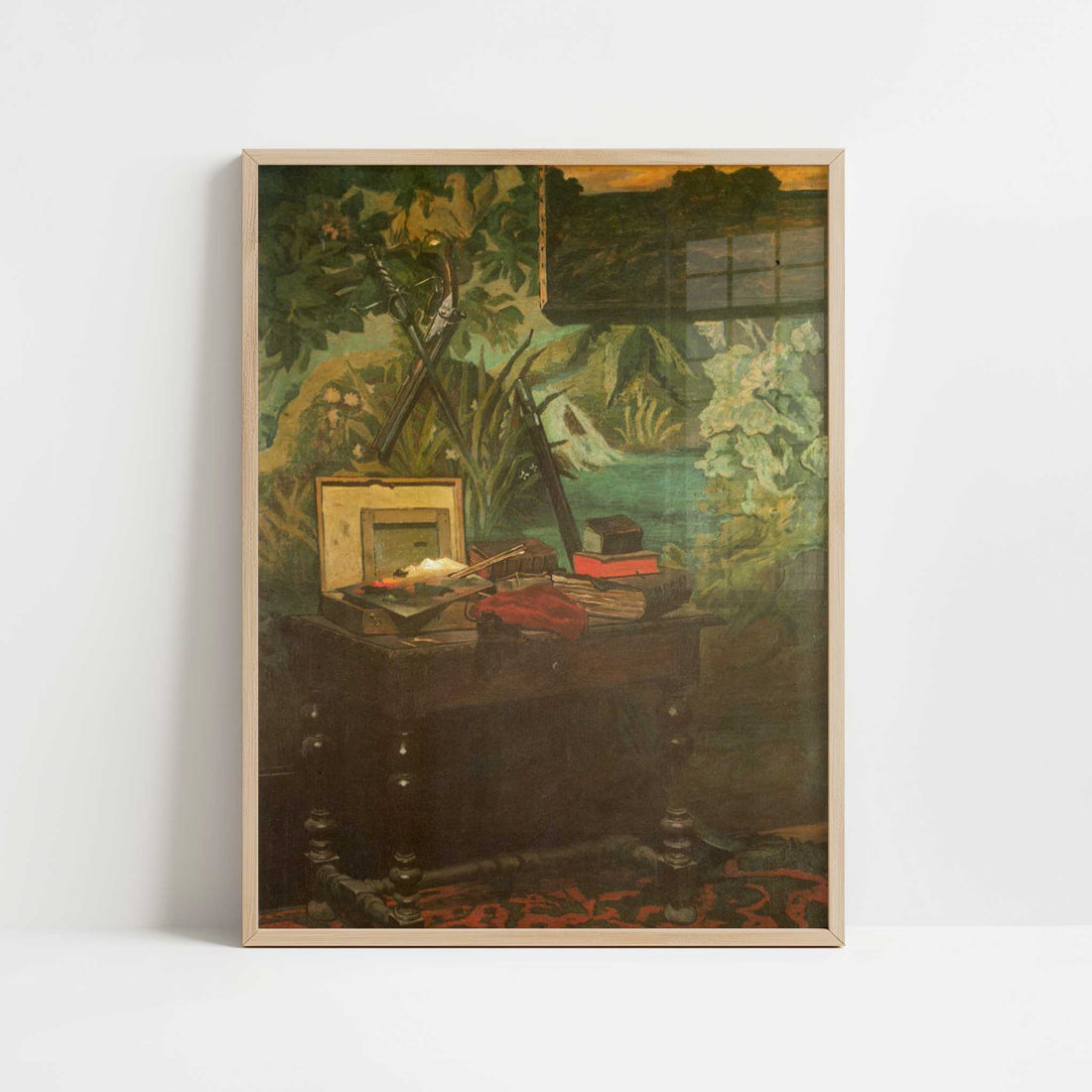 Corner of the Studio (1861) by Claude Monet – Art Print - Art print in oak frame