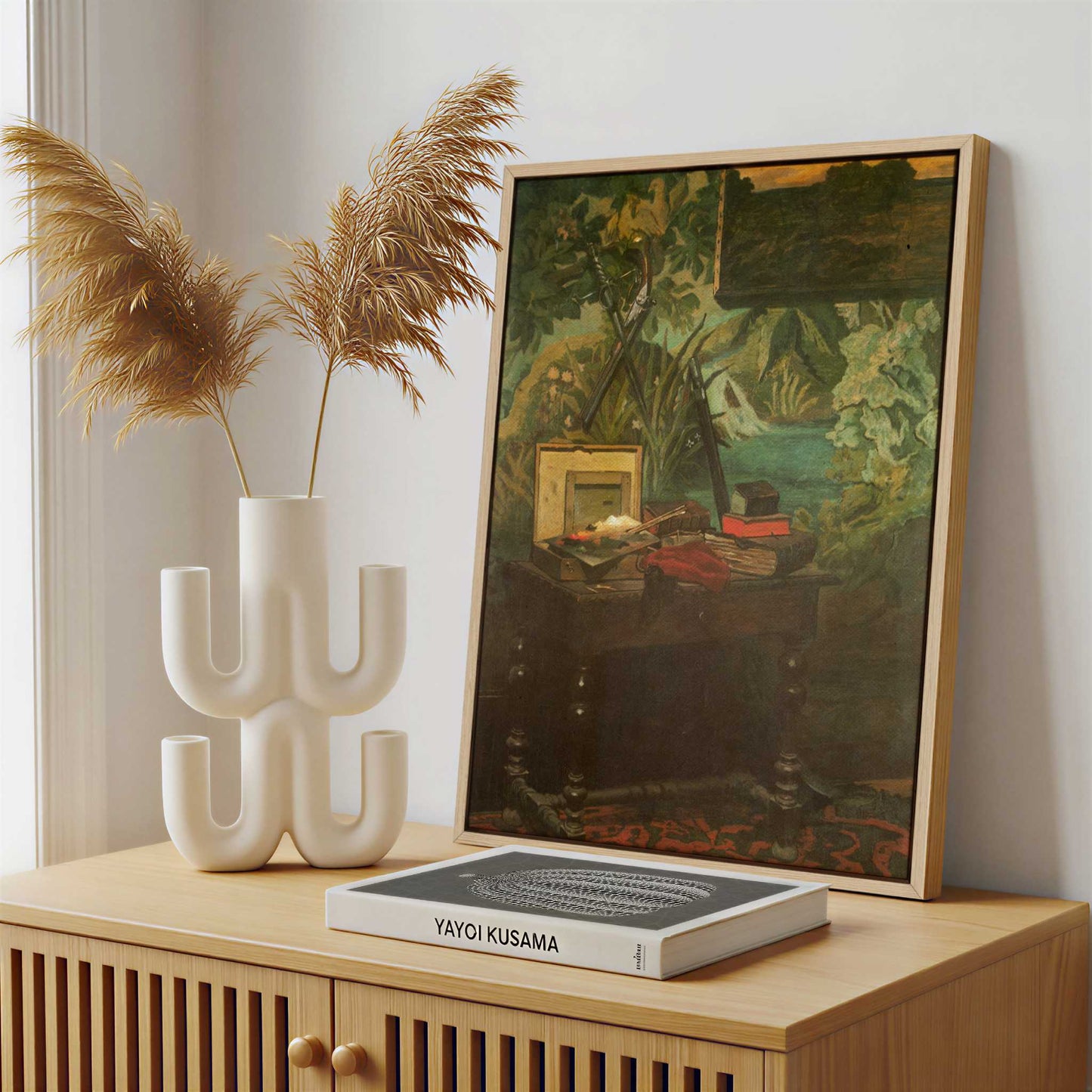 Framed Canvas - Framed canvas in a stylish interior setting