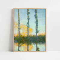 Four Poplars (1891) by Claude Monet – Art Print - Art print in oak frame