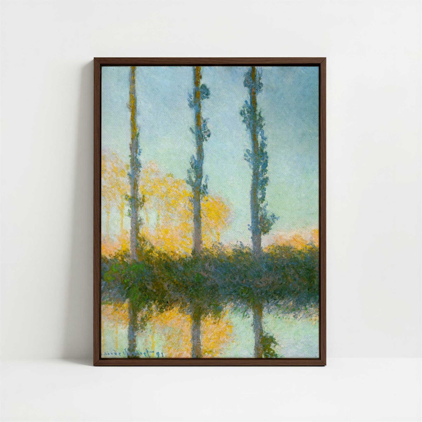 Framed Canvas - Framed canvas in dark wood color frame