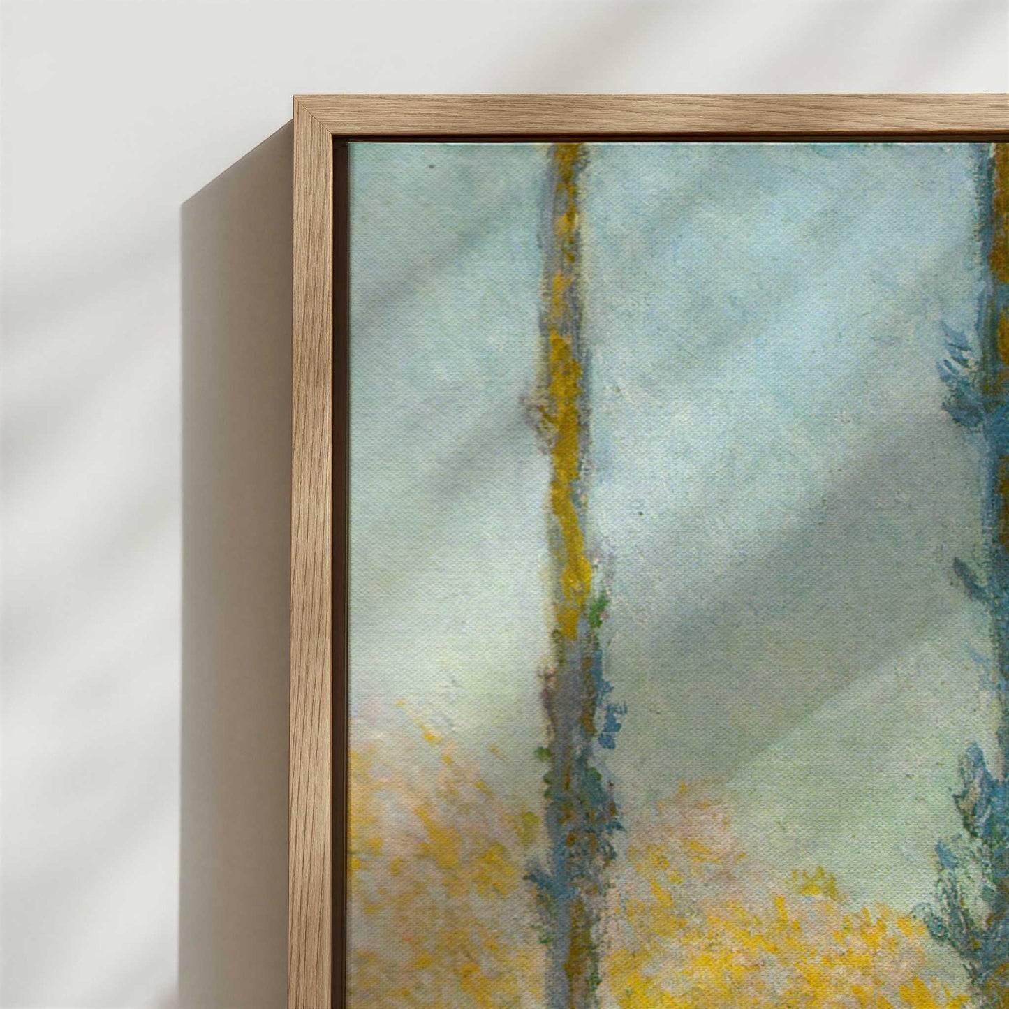 Framed Canvas - Close-up detail and texture of the framed canvas