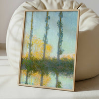 Four Poplars (1891) by Claude Monet – Art Print - Interior inspiration