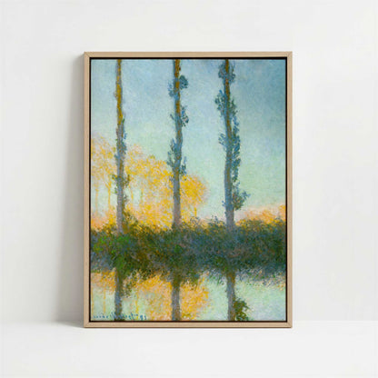 Framed Canvas - Framed canvas in oak color frame